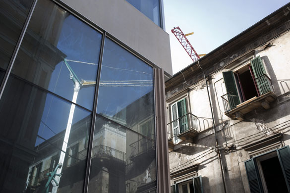 L'Aquila - 7 months later: Cranes in the centre of the town
