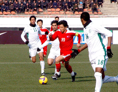World Cup Players: North Korea's Hong Yong-Jo during the 2010 qualifier against Saudi Arabia