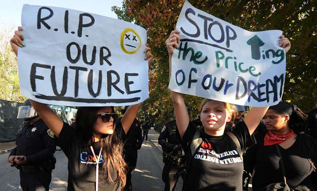 Student protesters at UCLA