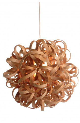 Geffrye Museum: Eco Home exhibition Eco friendly 'curly' shade by Charlie Whinney