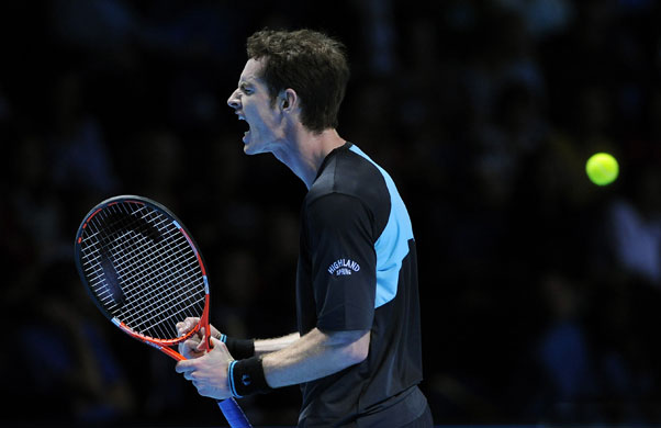 ATP World Tennis Finals: Andy Murray roars as he breaks serve in the final set