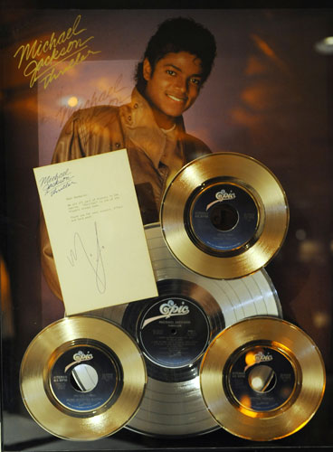 Michael Jackson auction: Gold and platinum records for Michael Jackson's Thriller 