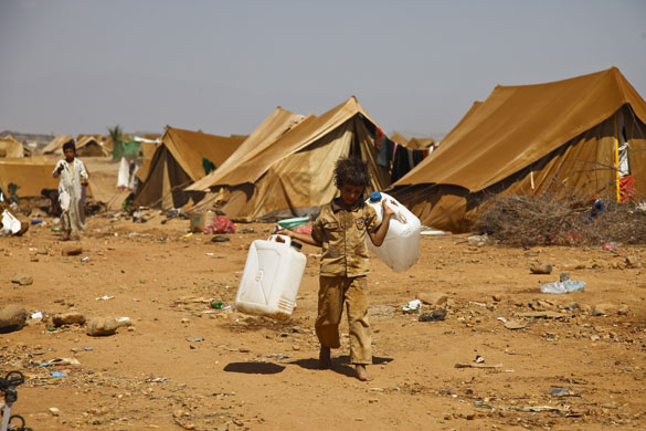 Mazrak camp in Yemen : The UN-administered camp at Mazrak, north-west Yemen