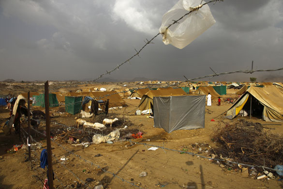 Mazrak camp in Yemen : The UN-administered camp at Mazrak, north-west Yemen