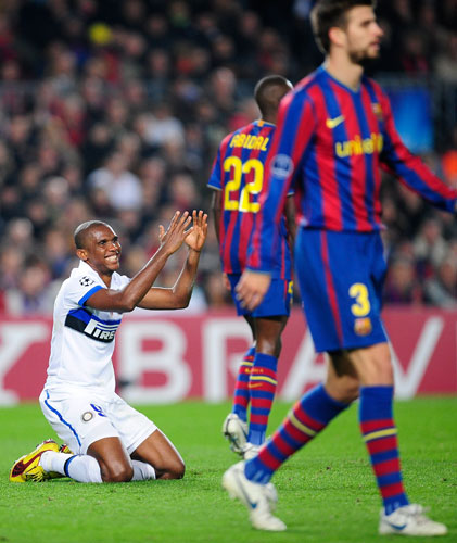 foreign teams: Samuel Eto'o reacts to a challenge