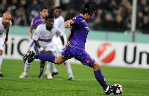 foreign teams:  Juan Manuel Vargas scores from the penalty spot