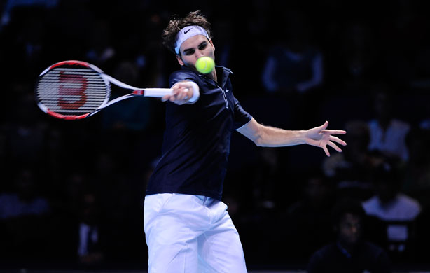 murray v federer: A Federer big forehand