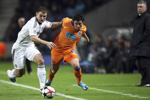 Wed Champions League: Branislav Ivanovic stands strong as Porto's Rodriguez tries to go past him