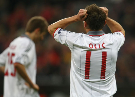 Wed champs 2: Ivica Olic reacts following a missed chance