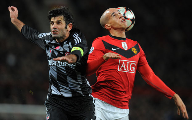 wed 3 champions: Besiktas midfielder Ibrahim Uzulmez and United forward Gabriel Obertan