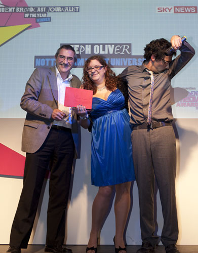 Student Media Awards: Student broadcast journalist of the year winner Steph Oliver