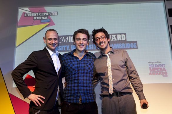 Student Media Awards: Student reporter of the year winner Michael Stothard