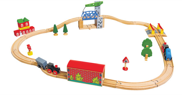 For kids: Wooden train set from John Lewis
