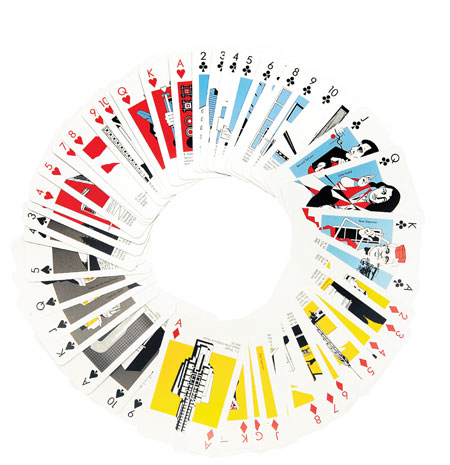 Christmas art: Christmas gift guides art: architectural playing cards