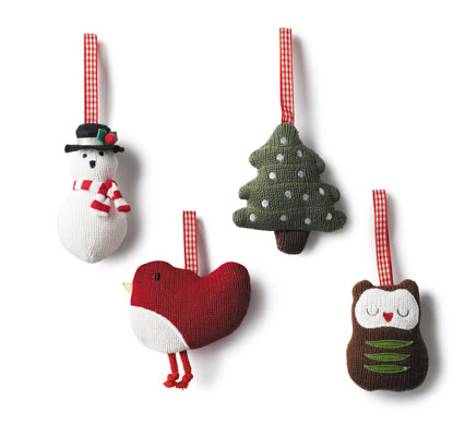 Decorations: Knitted christmas decorations