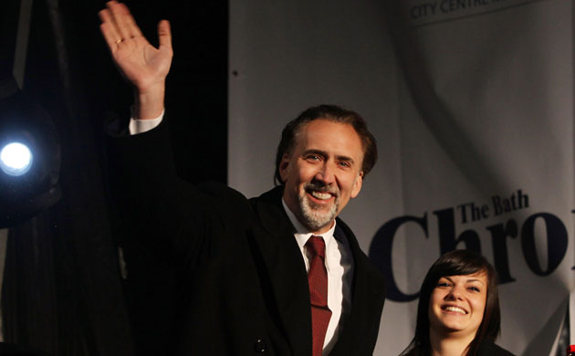 Nicolas Cage in Bath: Nicolas Cage Switches On Bath Christmas Lights