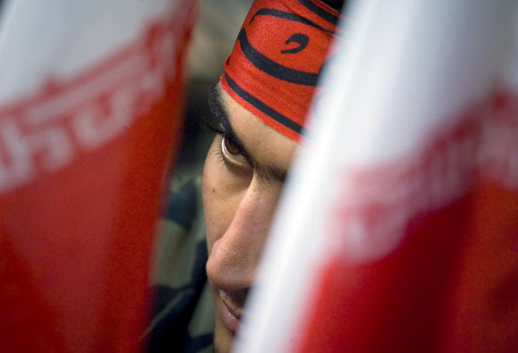 27 November 2009: Theran, Iran: A member of the Islamic Basij militia 