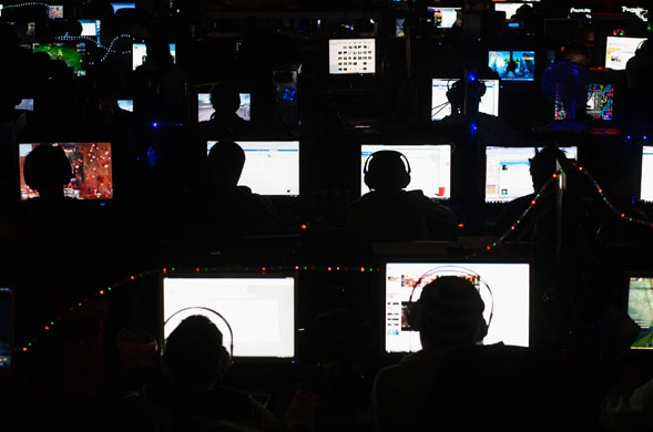 27 November 2009: Jonkoping, Sweden: 10 000 participants take part in 'Dreamhack Winter'