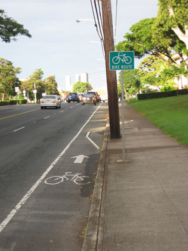 Worst Cycle Lane: Dole St, Honolulu