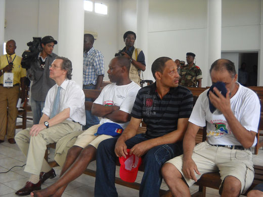 Simon Mann: Simon Mann at pardon ceremony in Malabo, Equatorial Guinea