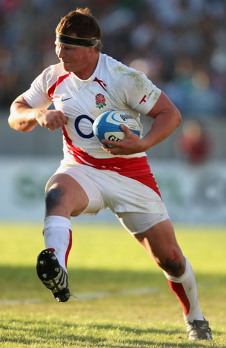 England Rugby Team: Dylan Hartley of England prepares for a tackle against Argentina 