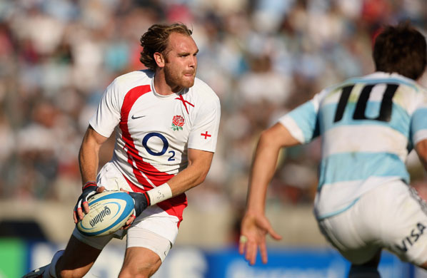 England Rugby Team: Andy Goode of England in action during the second test against Argentina 
