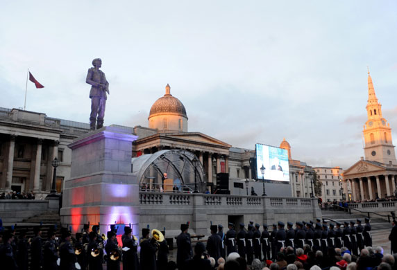 fourth plinth: Sir Keith Park statue on the fourth plinth