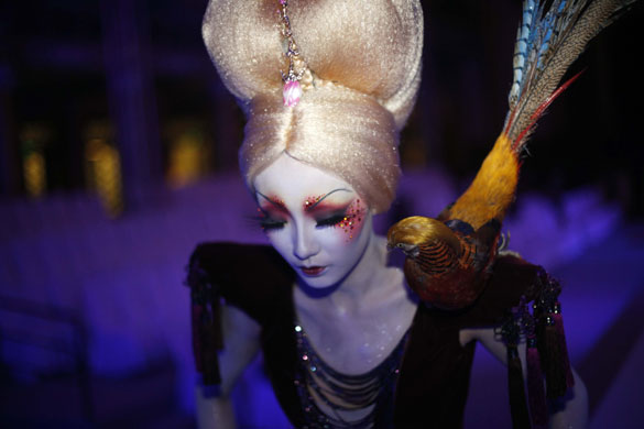24 hours: Beijing, China: A model wears makeup by Mao Geping cosmetics