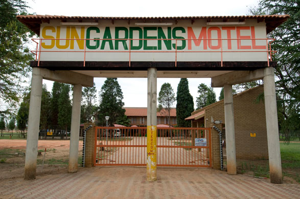 Royal Bafokeng Sports: The current guarded entrance to the Sun Gardens Motel 