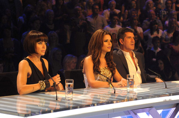 Dannii Minogue hair: Judges, Dannii Minogue, Cheryl Cole, Simon Cowell on the X Factor