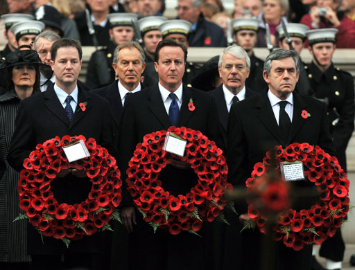 Remembrance Sunday: Politicans lay wreaths at Remembrance Sunday in London
