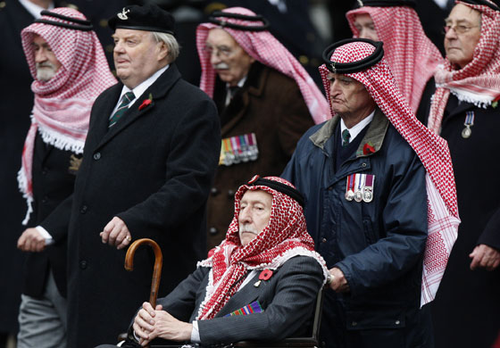 Remembrance day: Veterans attend the annual Remembrance Sunday ceremony at the cenotaph 
