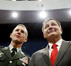 Gen Stanley McChrystal and US diplomat Karl Eikenberry appear together  at the House armed services committee. 