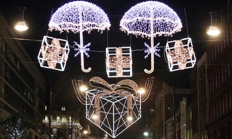Christmas lights on Oxford Street