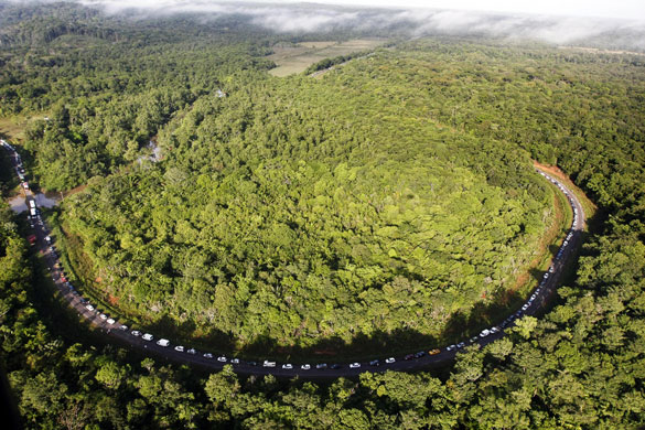 24 hours in pictures: French Guiana: A huge traffic jam