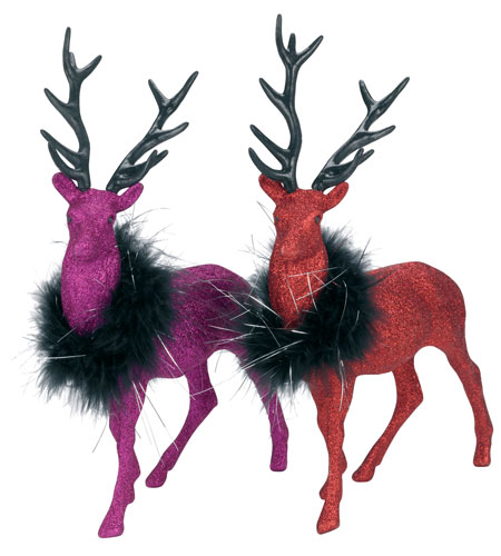 Christmas decorations: Paperchase stags