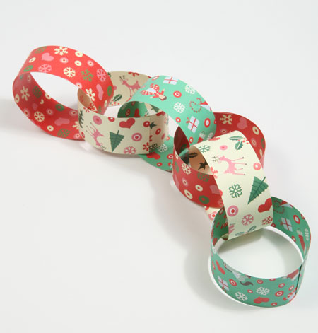 Christmas decorations: Urban Outfitters paper chains