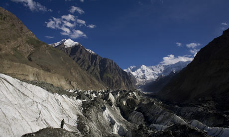 Hopar glacier in the central Hunza region, Pakistan