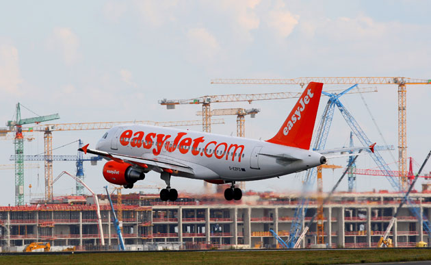 Week in Business: An Easyjet  plane lands at Berlin's Schoenefeld airport