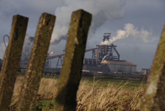Week in Business: File photograph shows the Corus steelworks at Redcar, northern England