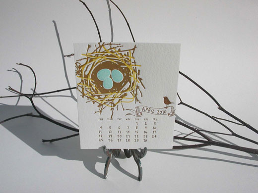 Stationary: Ilee Letterpress Calendar
