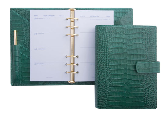 Stationary: Smythson Bond St Organiser Malachite