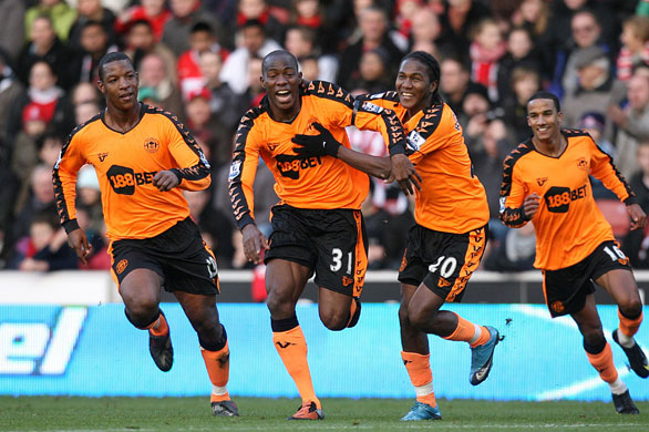 Sat round up: Wigan Athletic's Maynor Figueroa celebrates his goal