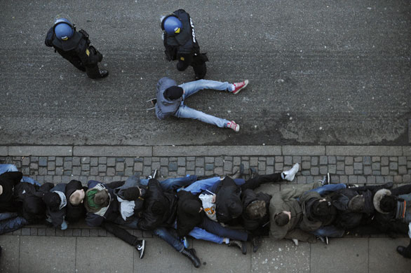 Copenhagen climate summit: Protesters are arrested by the police