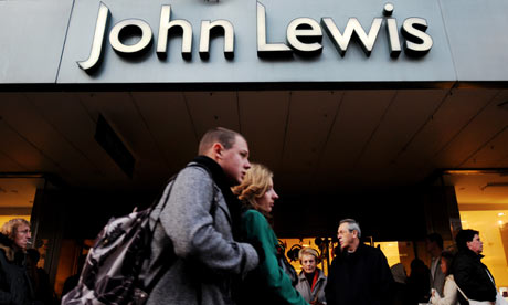 Christmas shoppers outside John Lewis department store on Oxford Street, London 