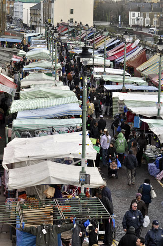 Street markets: Ridley Road market in Dalston, London