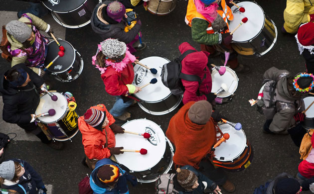 Copenhagen diary: COP15 : Several hundred protesters march 