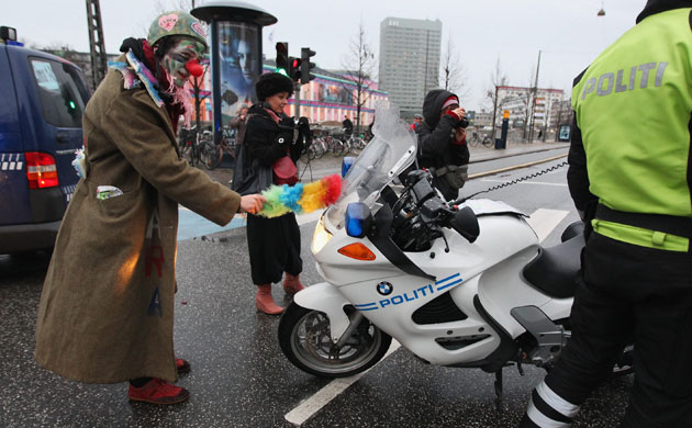 copenhagen daily: COP15 Environmental activists hold a demonstration