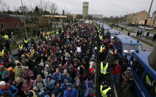 COP15 Reclaim Power: Protestors march towards Bella Center in Copenhagen