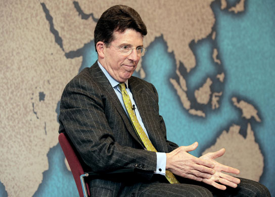 Year in Business: Barclays PLC President Bob Diamond gestures as he gives a speech 